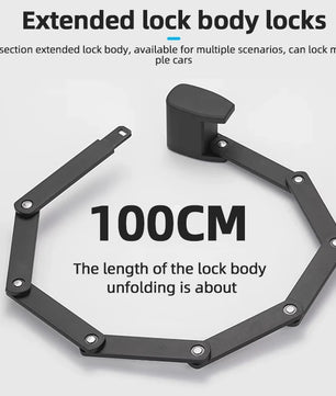 Stainless Steel Fingerprint Bluetooth Folding Bike Waterproof Lock