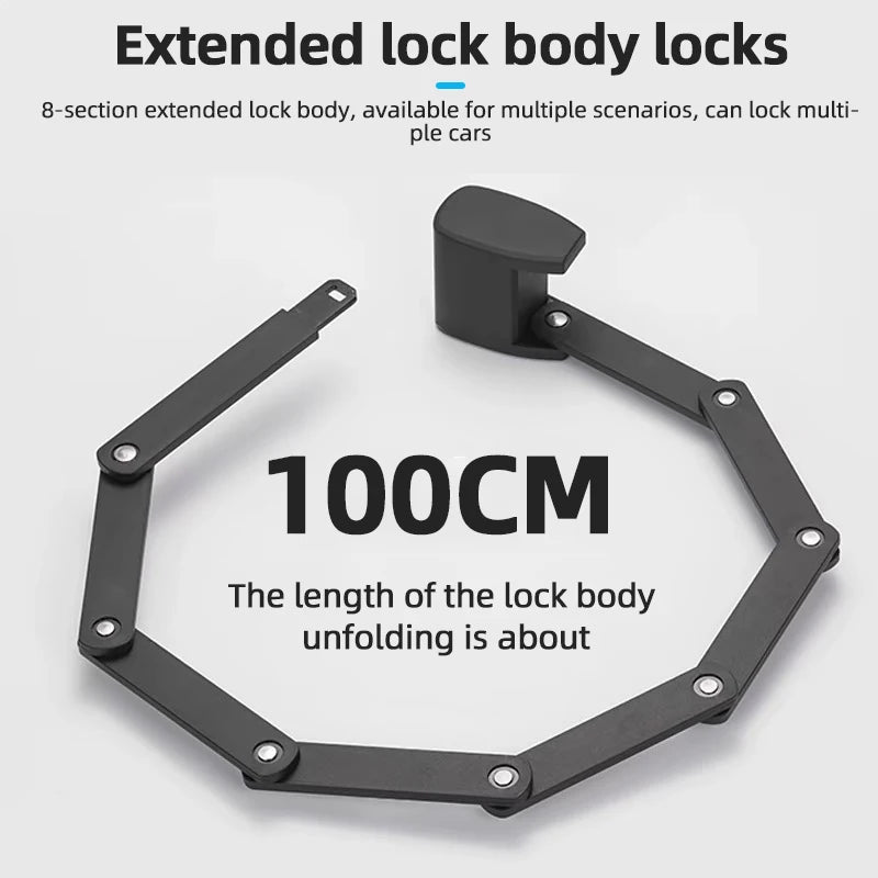 Stainless Steel Fingerprint Bluetooth Folding Bike Waterproof Lock
