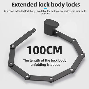 Stainless Steel Fingerprint Bluetooth Folding Bike Waterproof Lock