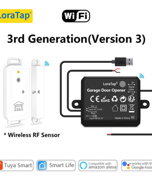 LoraTap Plastic 10A Wireless Remote Control Sensor Opener Switch