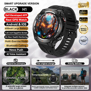 Silica Gel Waterproof Android Round Shaped Amoled Screen Smartwatch