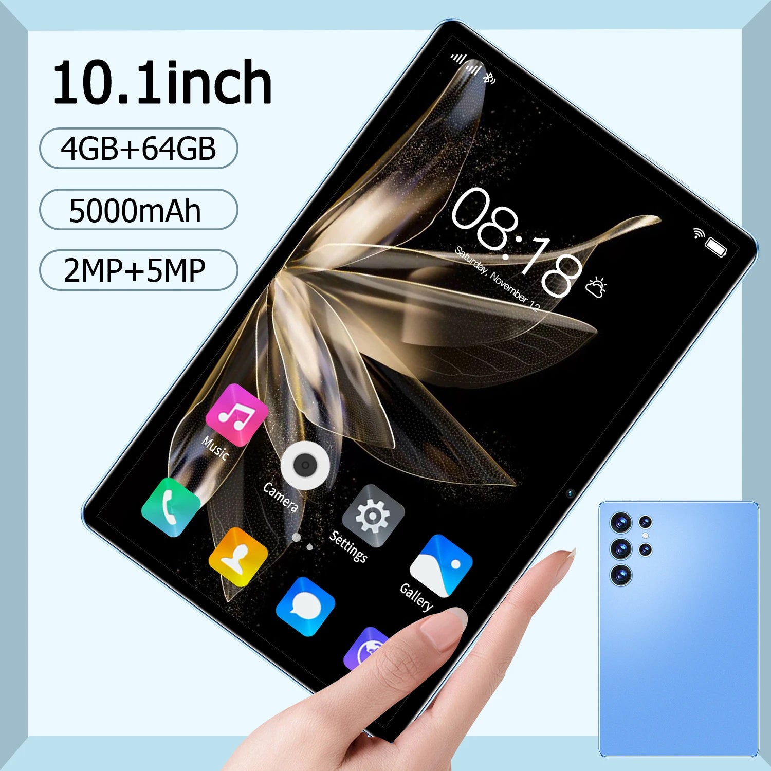 5000mAh 5MP 4GB RAM 64GB ROM Fast Charging 10.1 Inch Tablet