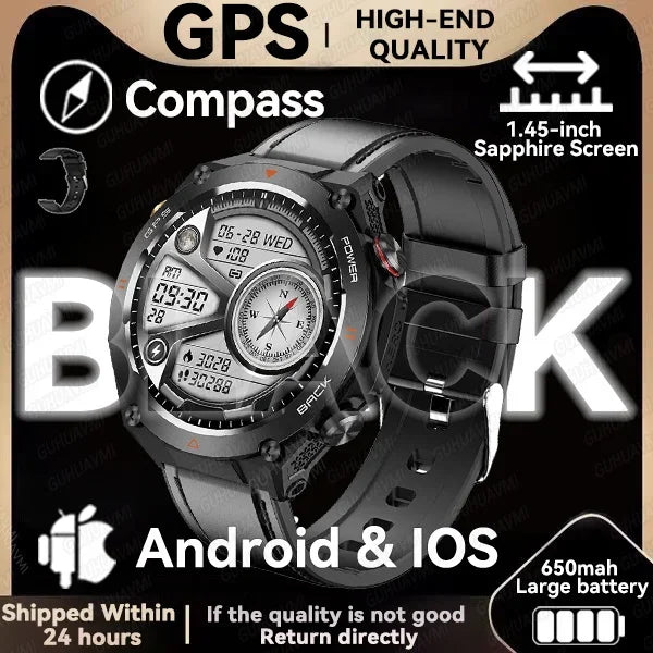 Silica Gel Waterproof Android Round Shaped Amoled Screen Smartwatch
