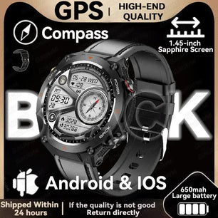 Silica Gel Waterproof Android Round Shaped Amoled Screen Smartwatch
