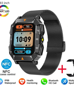 Silica Gel Waterproof Android Square Shaped Bluetooth Smartwatch