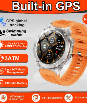 Fine Steel Waterproof Android Round Shaped Bluetooth Smartwatch