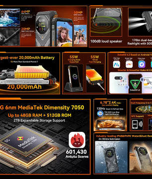 20000mAh 512GB Android Normal Screen Fast Charging Smartphone