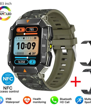 Silica Gel Waterproof Android Square Shaped Bluetooth Smartwatch
