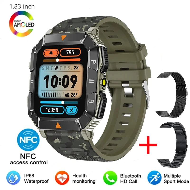Silica Gel Waterproof Android Square Shaped Bluetooth Smartwatch