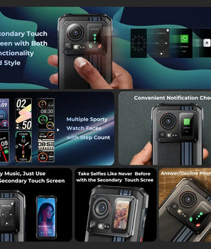 6280mAh 256GB Android Cyber 15 Rugged Type-C Smartphone