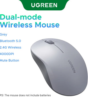 Ugreen Wireless Mouse 2.4G Bluetooth Dual Mode Portable Mouse
