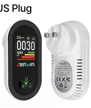 MOES Plastic Carbon Monoxide Detector Temperature Humidity Sensor