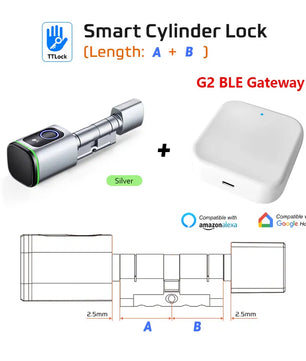 RayKube Aluminium Alloy Fingerprint Digital Smart Door Lock