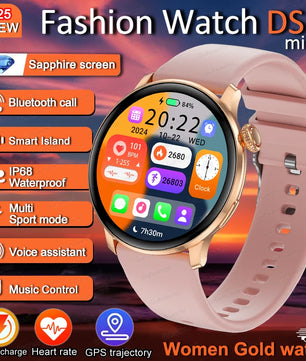Silica Gel Waterproof Android Round Shape On-Wrist Smartwatch
