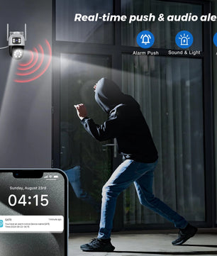 IP66 10MP Digital Zoom WIFI Outdoor Dual Screens Waterproof Camera