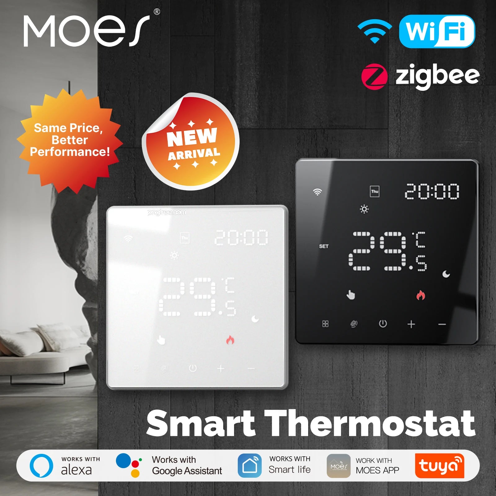 MOES ZigBee Thermostat for Water Gas Boiler with Alexa Google Home