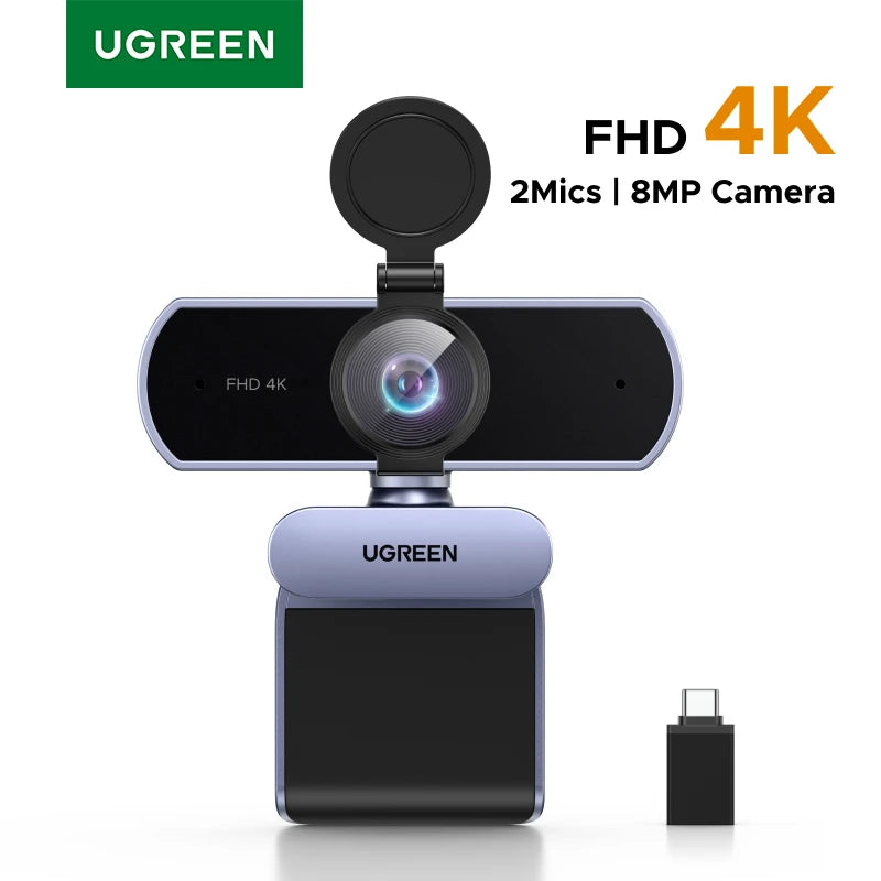 Ugreen 4K FHD 1080P Auto Focus Webcam For PC