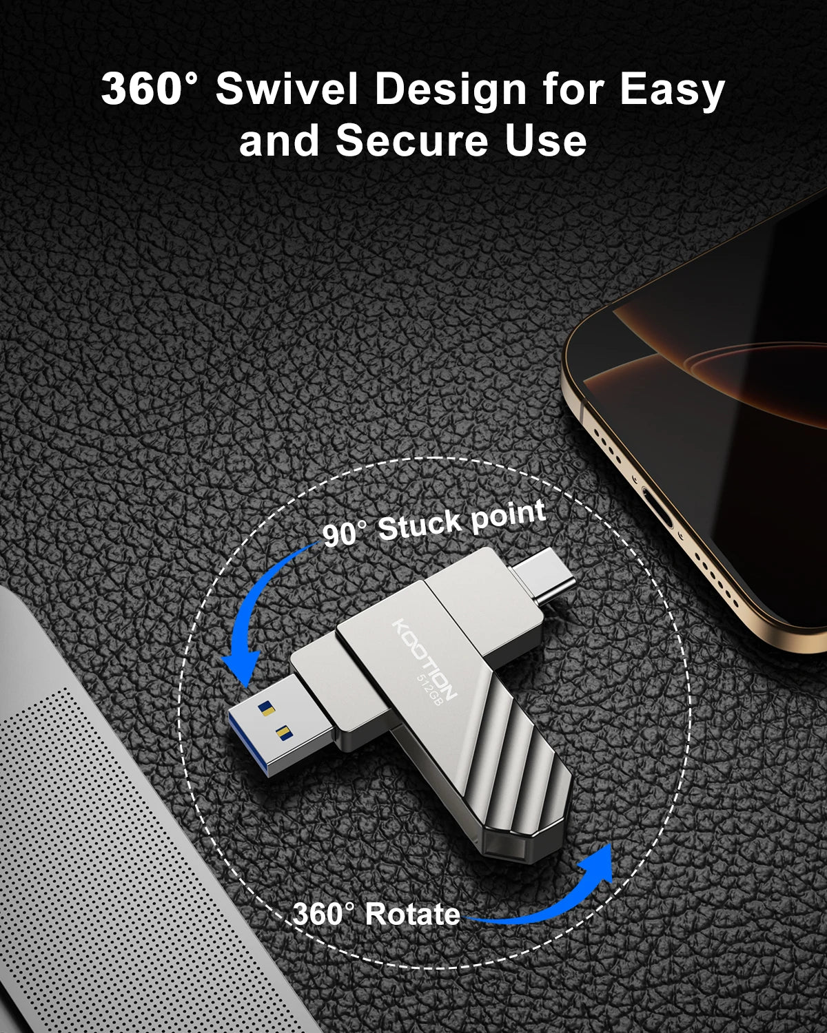 128GB-512GB Metal High Speed USB 3.2 Gen 2 Mini Pendrive