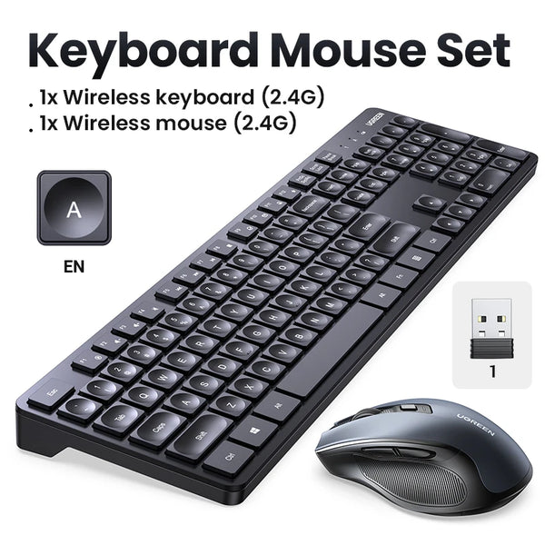 Ugreen 104 Keys Wireless Mechanical Gaming Keyboard Mouse Combo