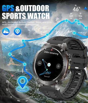 Fine Steel Waterproof Android Round Shaped Bluetooth Smartwatch