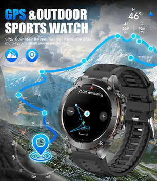 Fine Steel Waterproof Android Round Shaped Bluetooth Smartwatch