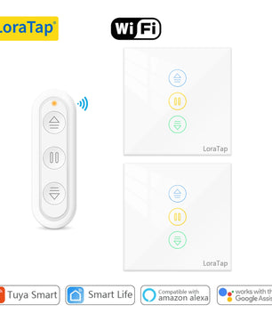 LoraTap 240V 600W Plastic WiFi Rolling Blinds Curtain Switch