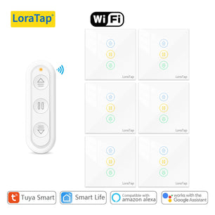 LoraTap 240V 600W Plastic WiFi Rolling Blinds Curtain Switch