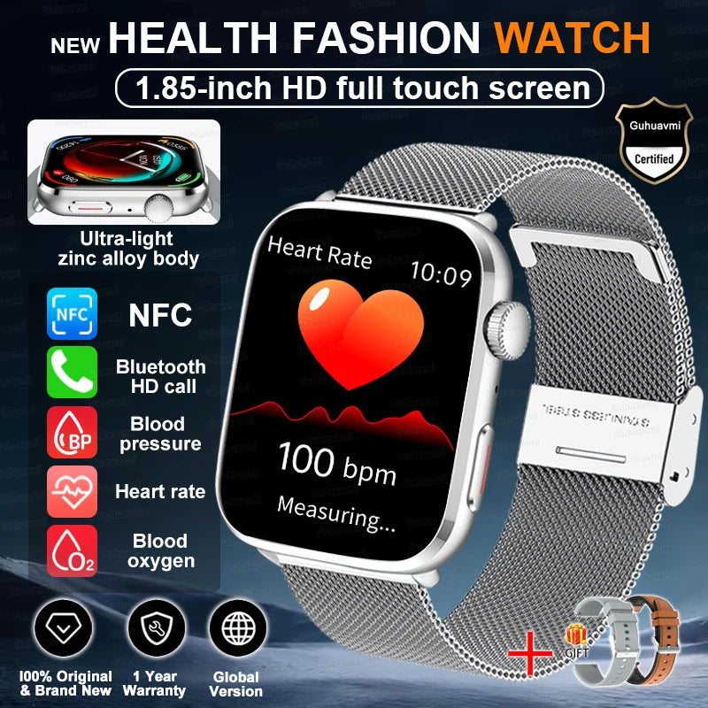 Rubber Waterproof Android Square Shaped Amoled Screen Smartwatch