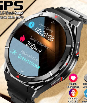Waterproof AMOLED Display Android GPS Round Shape Smartwatch