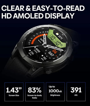 Silica Gel Amoled Display Waterproof Android Round Shape Smartwatch