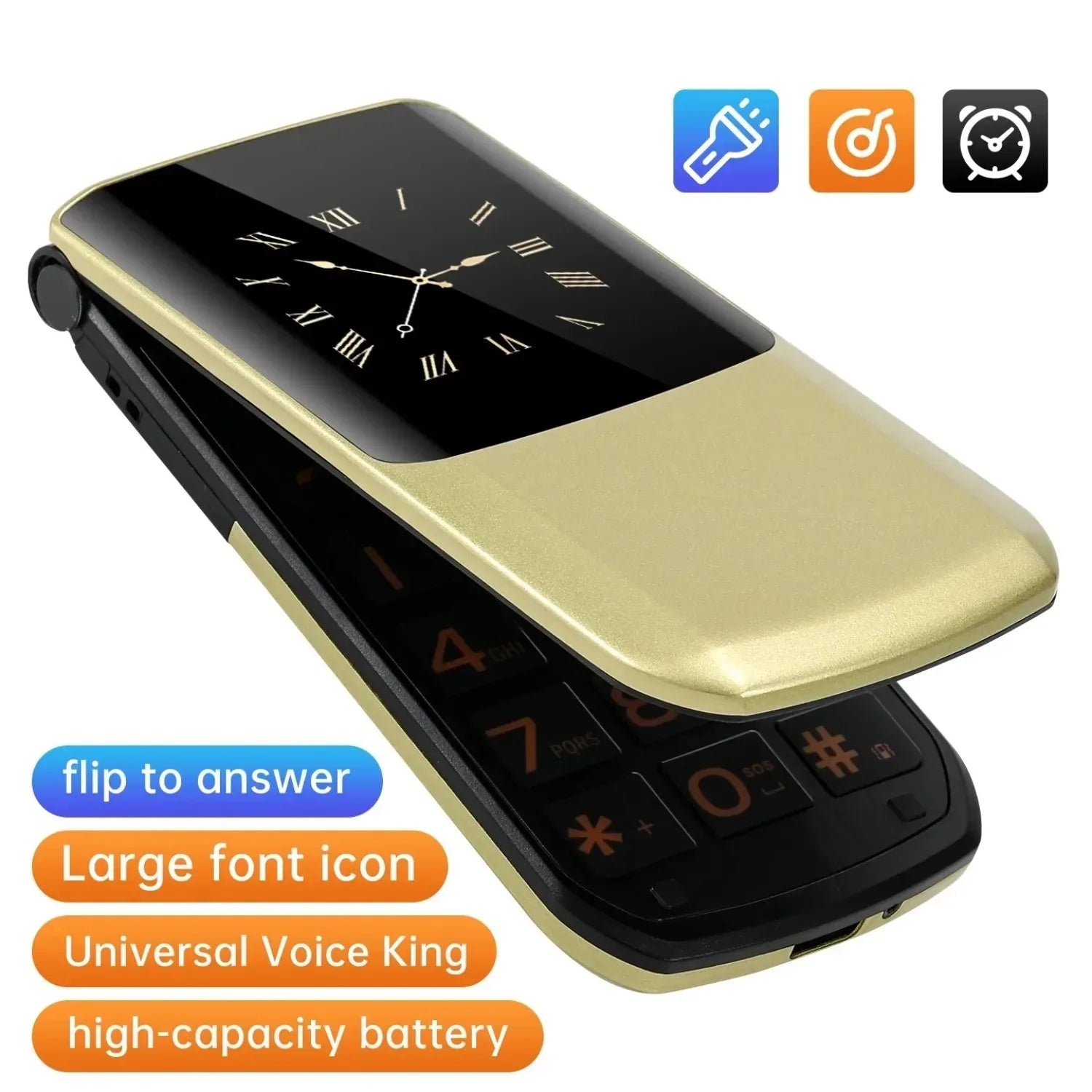 4800mAh 1MP Normal Screen High Quality 2.4inch Flip Smartphone