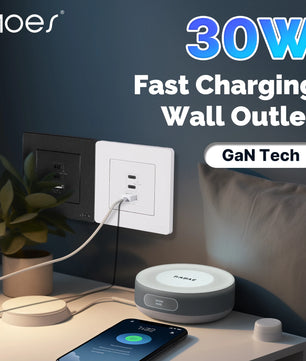 Moes 30W Ring Series PD3.0 Fast Electrical Charger Wall Outlet
