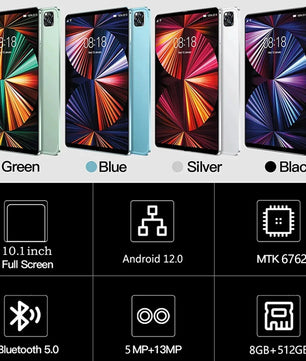 8000mAh 8GB RAM 512GB ROM 10.1 Inches Octa Core Android Tablet
