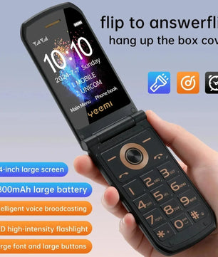 4800mAh 1MP Normal Screen High Quality 2.4inch Flip Smartphone