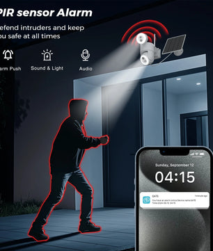 2.4G 8MP 1080P Dual Screens 90° Wireless Surveillance Camera