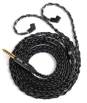 Silver Pleated Copper Flexible Enhanced Durability Headphone Cable