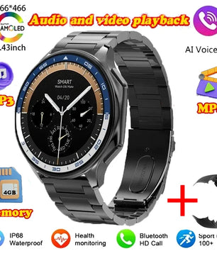 Silica Gel Waterproof Large Memory Android Round Shape Smartwatch
