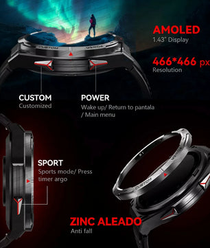 Silica Gel Android GPS Round Shaped Amoled Screen Smartwatch