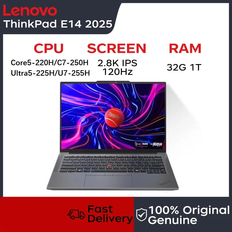 1TB 14" 120Hz  Intel Core 5 220H Bluetooth Slim Lenovo Laptop