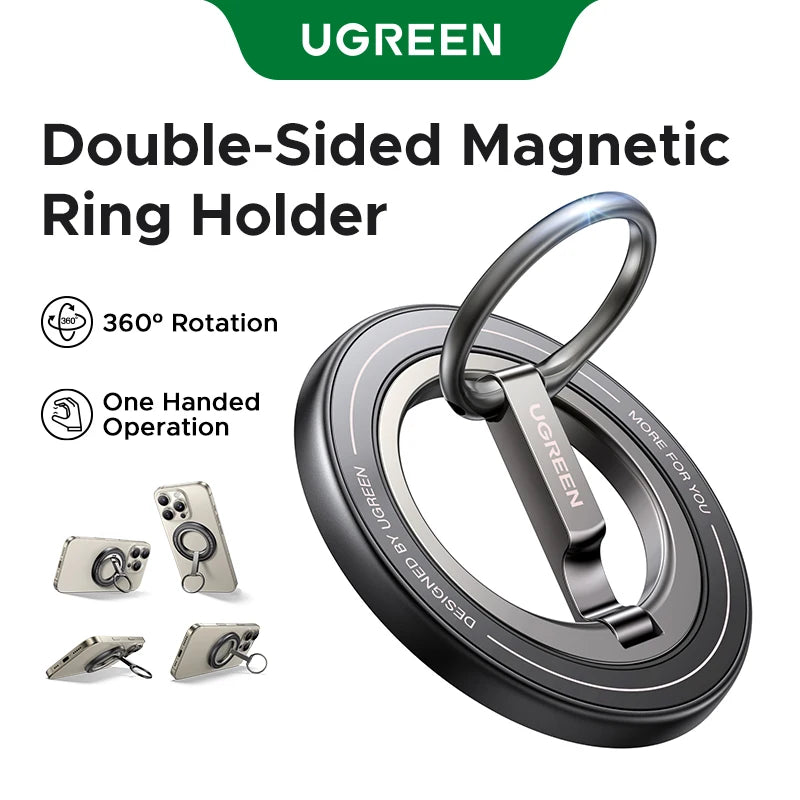 Ugreen 360° Rotation Double Sided Magnetic Phone Ring Holder