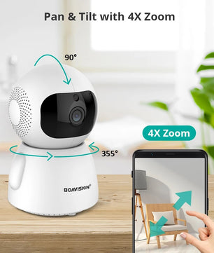 Boavision 3MP Wireless Night Vision Baby Monitor Security Camera