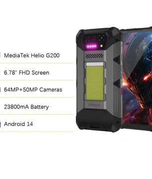 23800mAh 512GB Android Hike 4G Rugged Type-C Smartphone