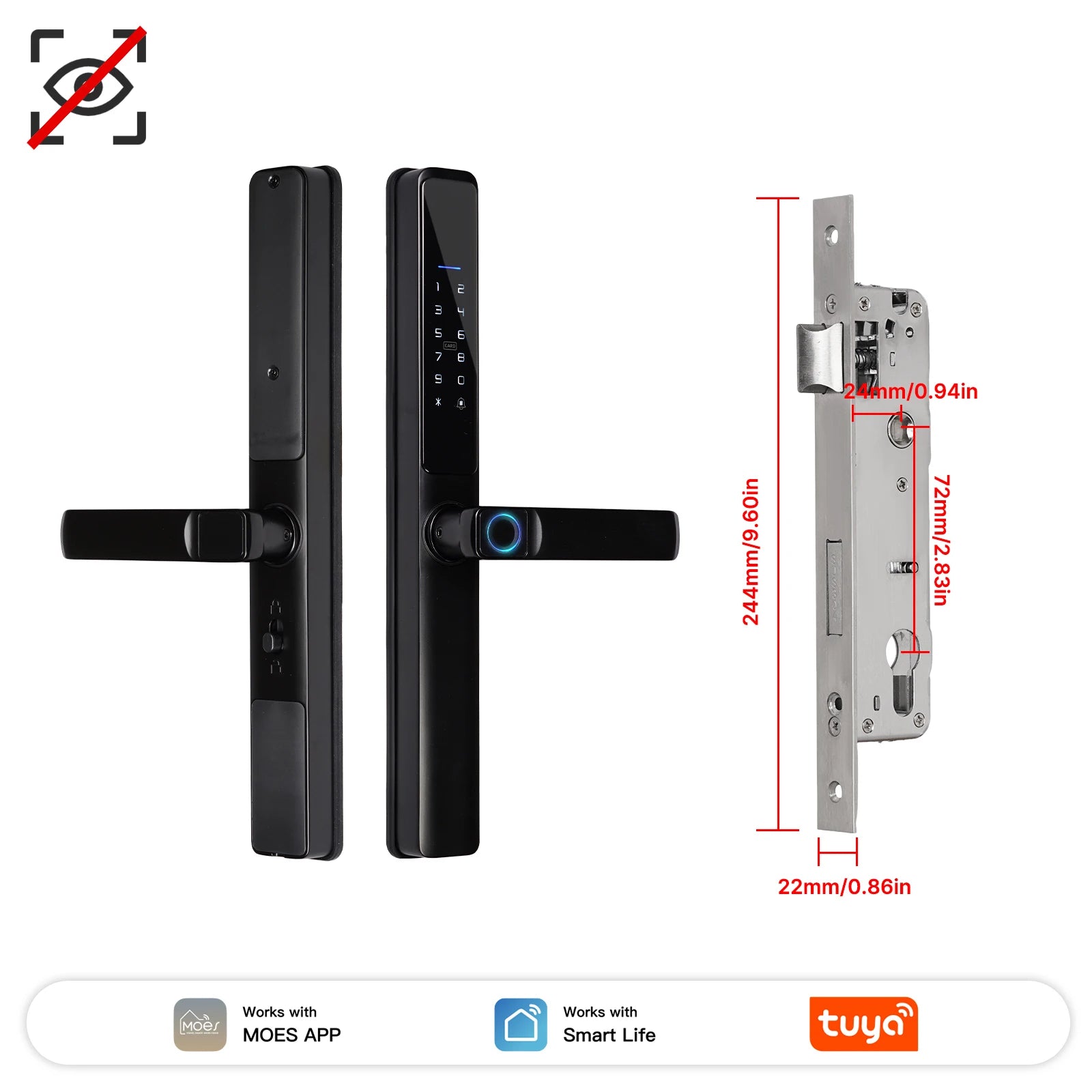 Aluminum Alloy Bluetooth Compatible Electronic Smart Door Lock