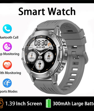 Silica Gel Waterproof Android Round Heart Rate Tracker Smartwatch