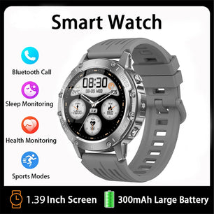 Silica Gel Waterproof Android Round Heart Rate Tracker Smartwatch