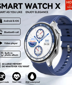 Silica Gel Smart Bluetooth Voice Support Round Sports Watch