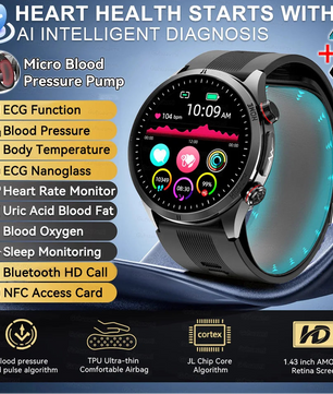 Silica Gel Waterproof Android Round Shape On-Wrist Smartwatch