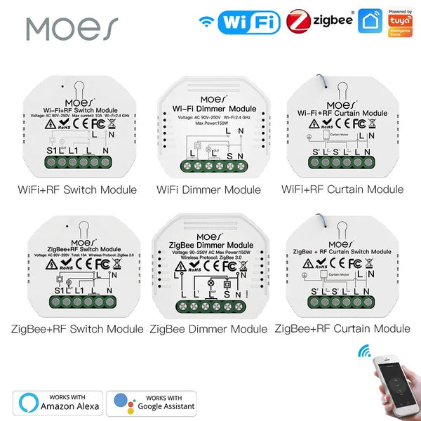 Moes Plastic Smart Voice Control Universal Switch Module