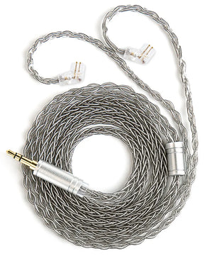 Silver Pleated Copper Flexible Enhanced Durability Headphone Cable