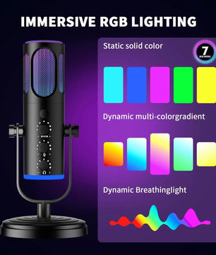 Plastic High Quality Gaming Microphone for PC with RGB Lights